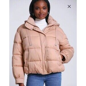 Avec Les Filles Oversize Hooded Puffer Jacket-Dune-NWT- SZ M & L-NWT